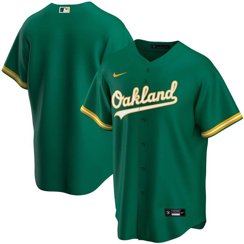 2020 MLB Youth Oakland Athletics Nike Kelly Green Alternate 2020 Replica Team Jersey 1->youth mlb jersey->Youth Jersey
